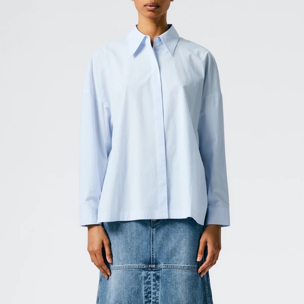 Tibi — Classic Shirting Oversized Gabe Shirt — Size XL